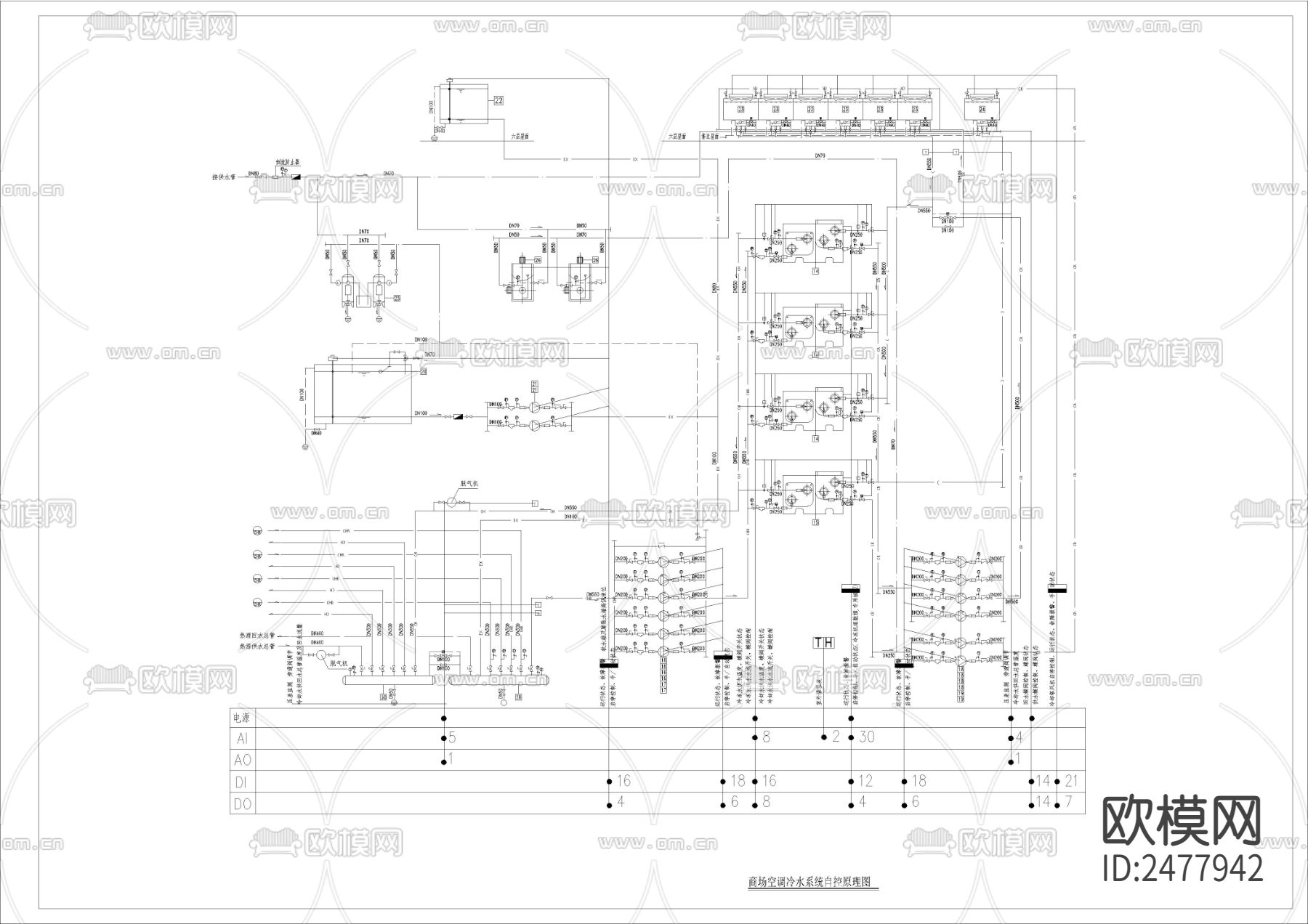 自控原理CAD施工图下载（渲染图4）