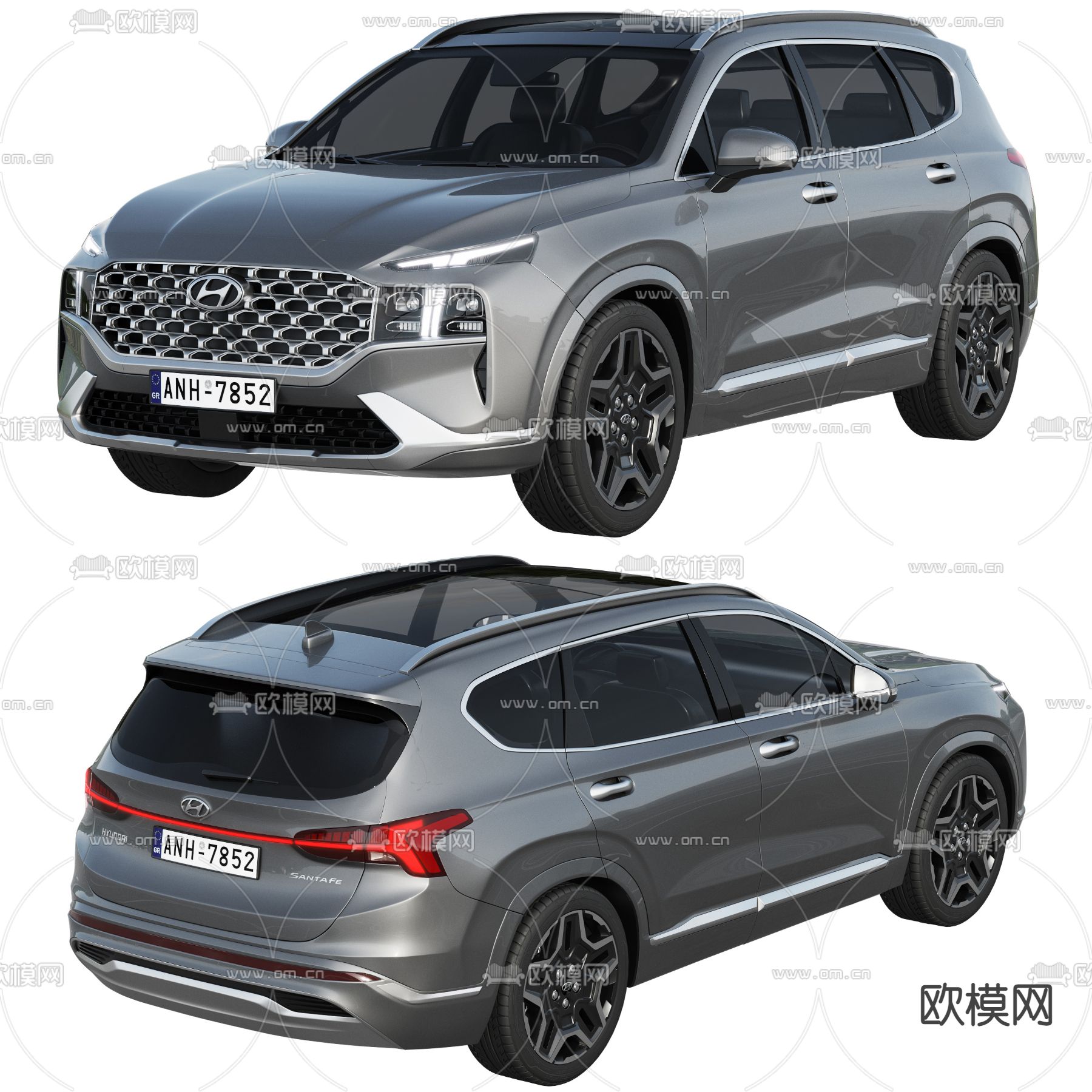 圣达菲SUV 越野车 汽车3d模型
