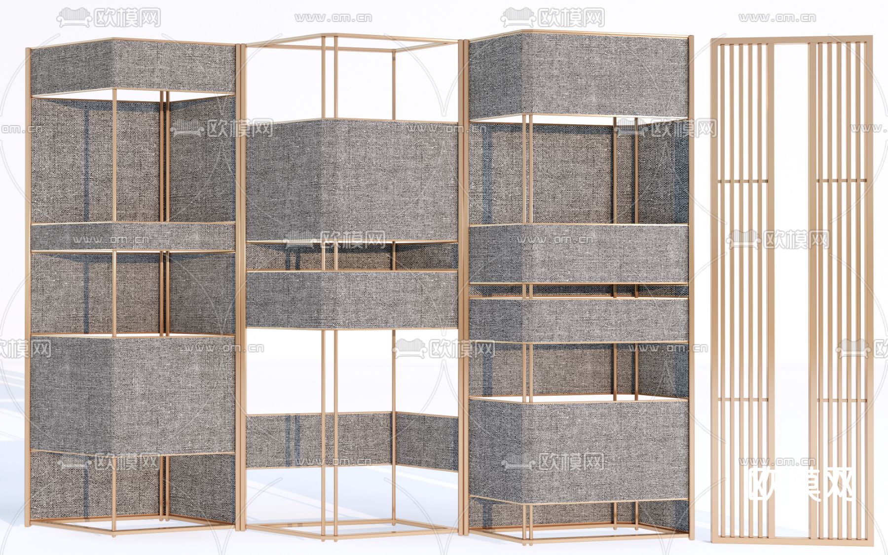 中式屏风 隔断su模型下载（渲染图1）