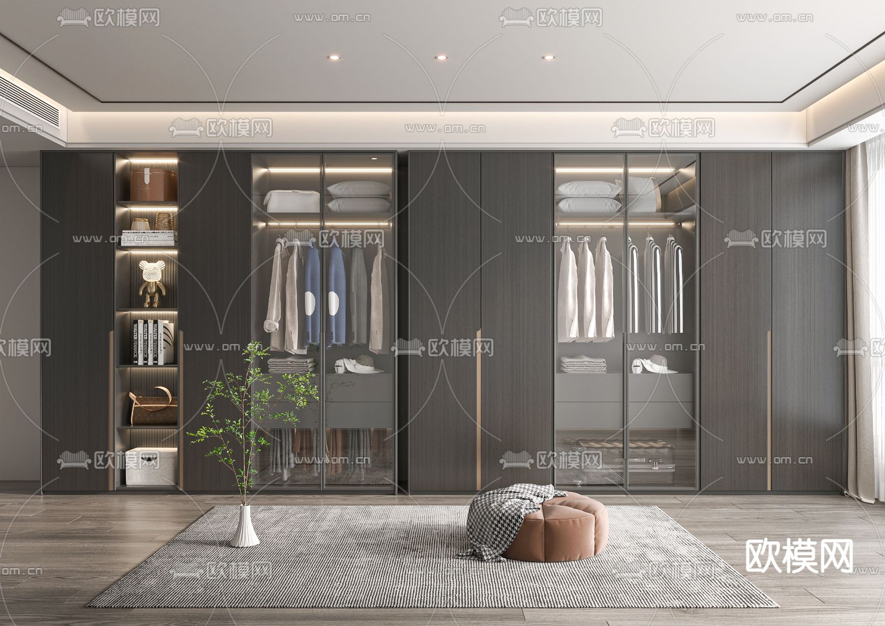 现代衣柜 衣橱3d模型下载