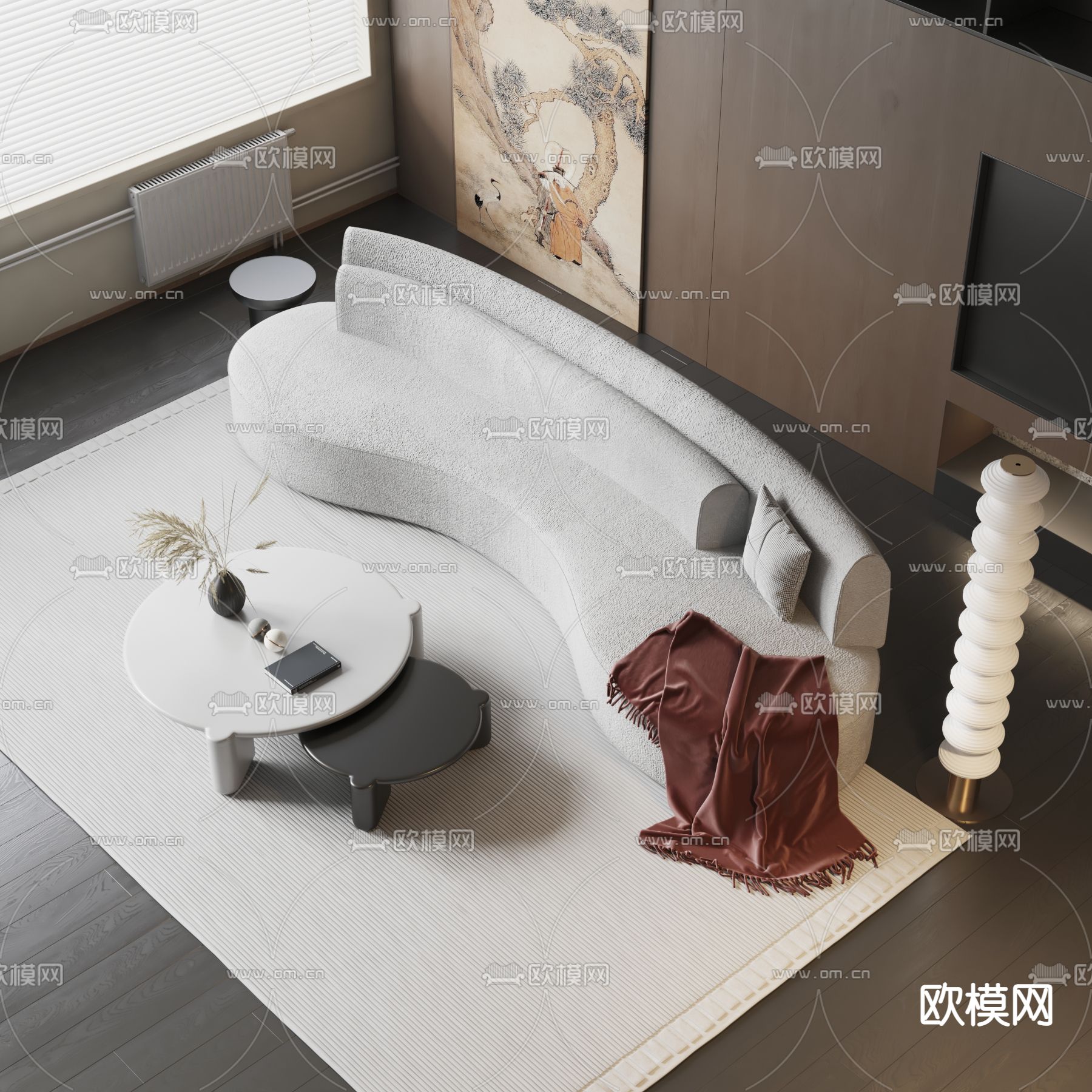 现代组合沙发su模型下载_ID12304079_sketchup模型下载-欧模网