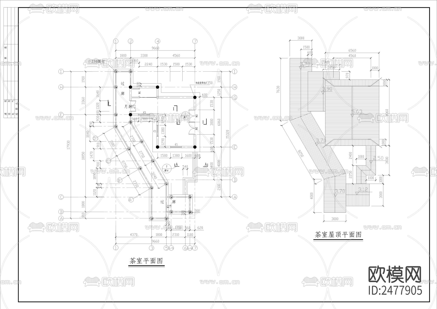 某公园茶室CAD施工图下载（渲染图6）