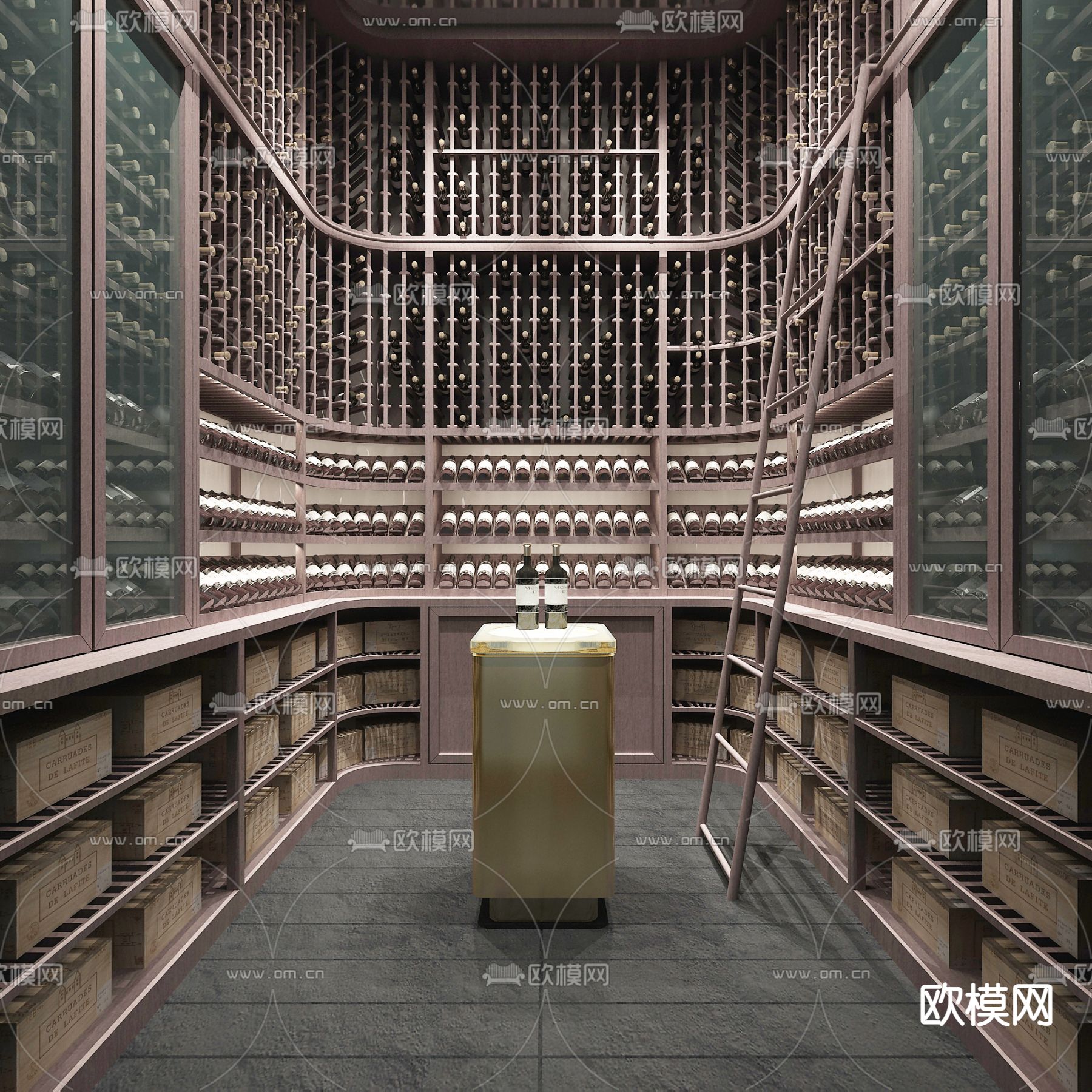 红酒窖 冷藏室 恒温室3d模型下载