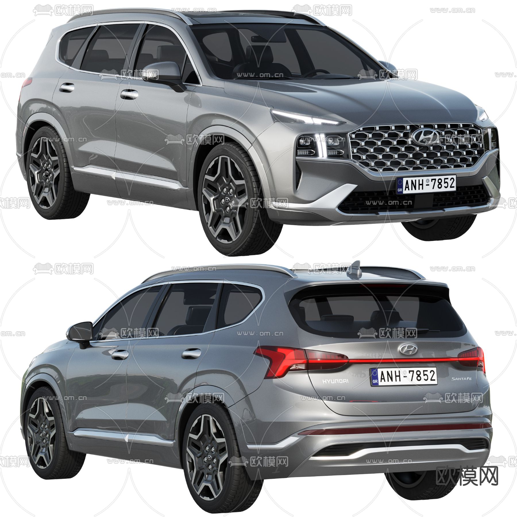 圣达菲SUV 越野车 汽车3d模型