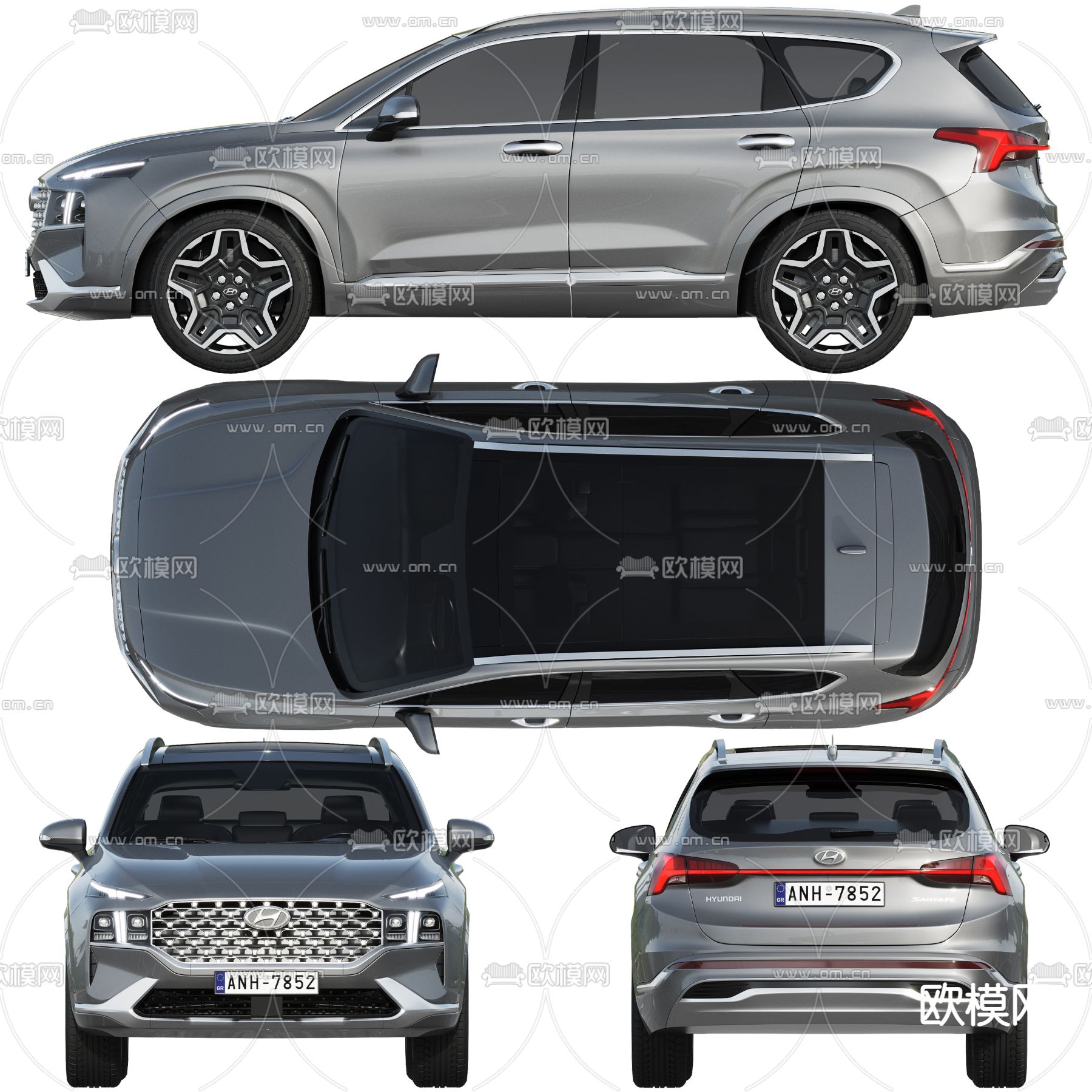 圣达菲SUV 越野车 汽车3d模型