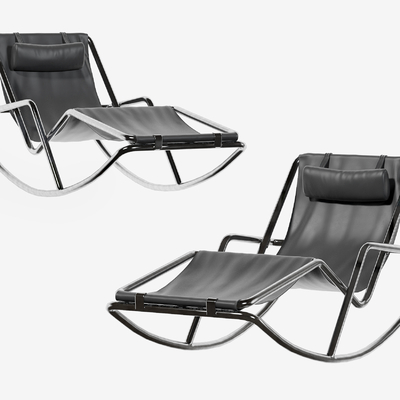  现代摇摇椅 躺椅su模型 