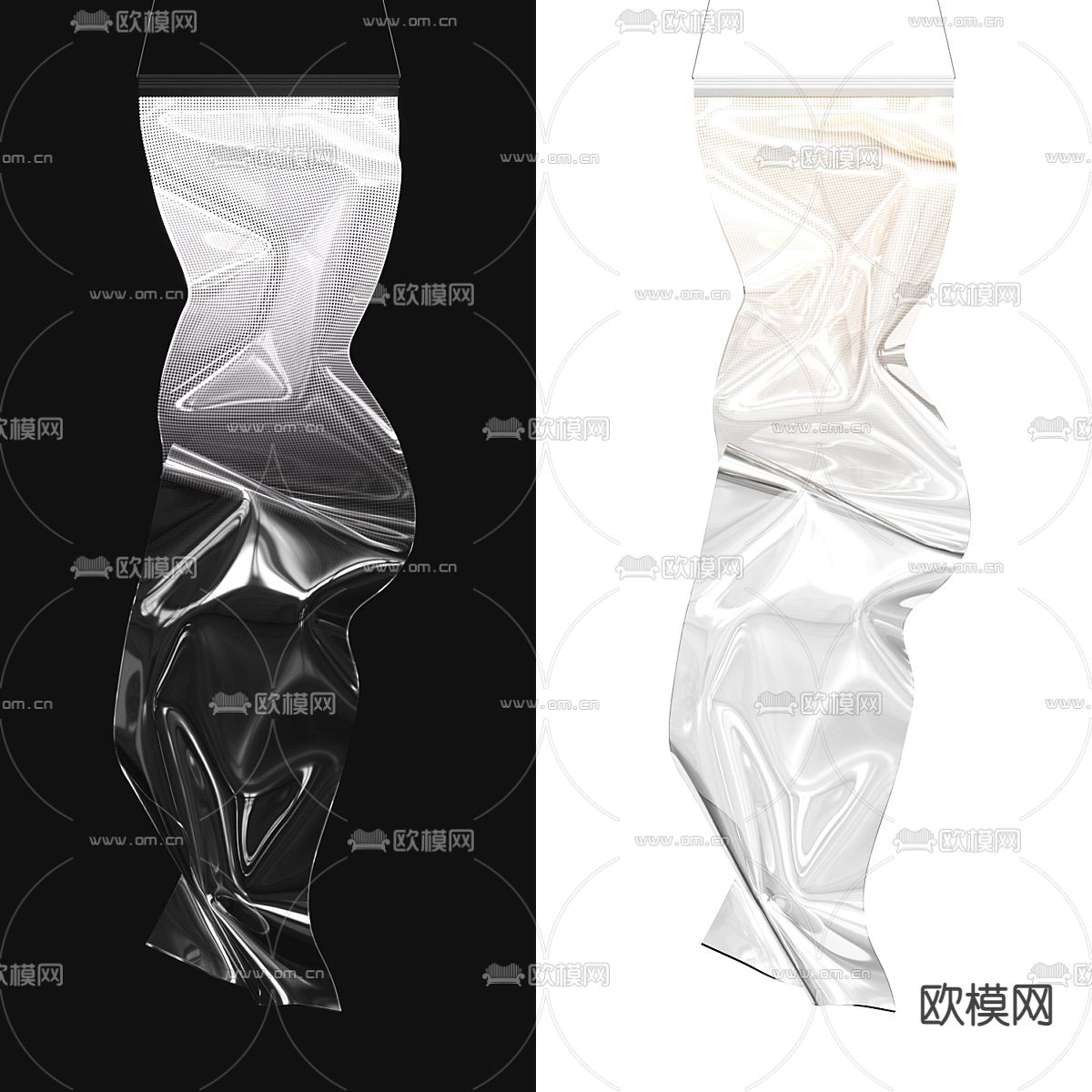 亚克力艺术吊灯su模型