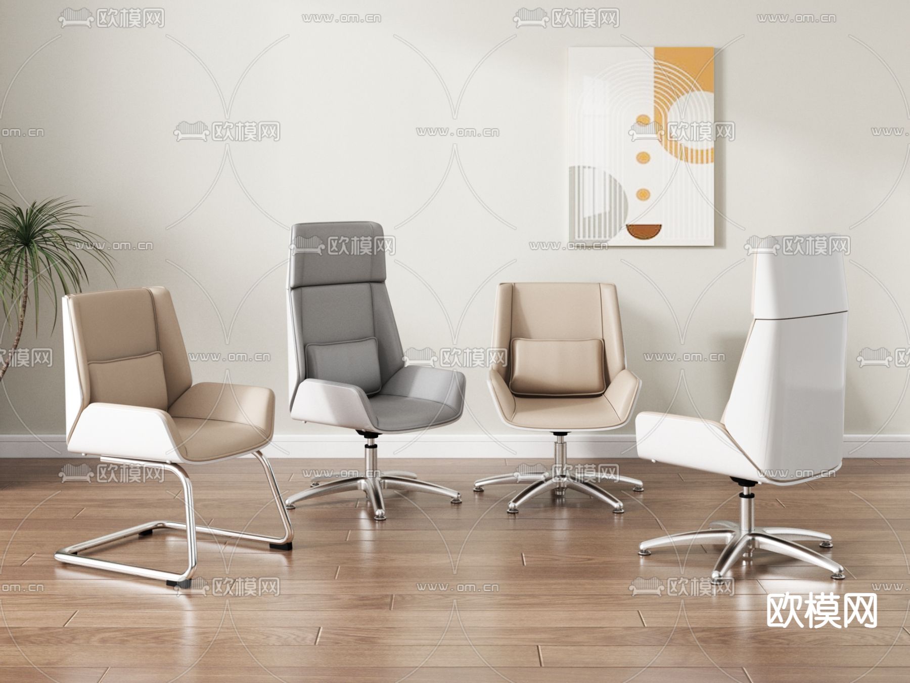 办公椅 大班椅 班前椅3d模型下载