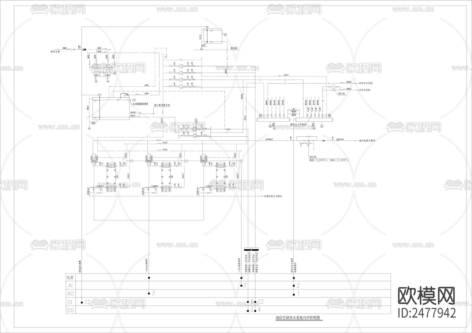 自控原理CAD施工图下载（渲染图2）