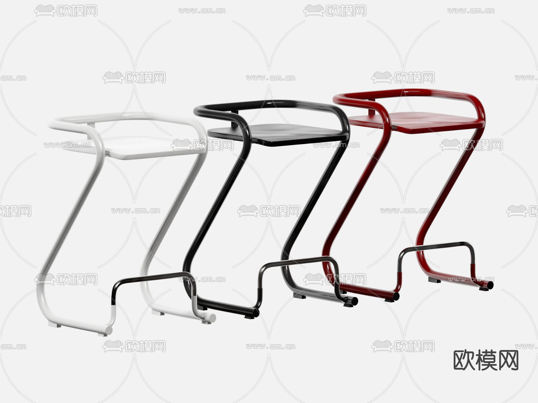 工业风吧椅 吧凳3d模型下载