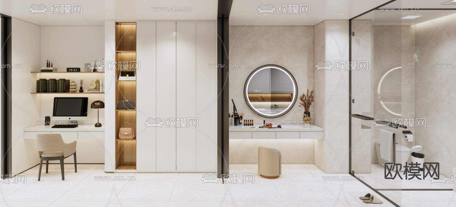 现代卫生间 浴室su模型下载（渲染图5）