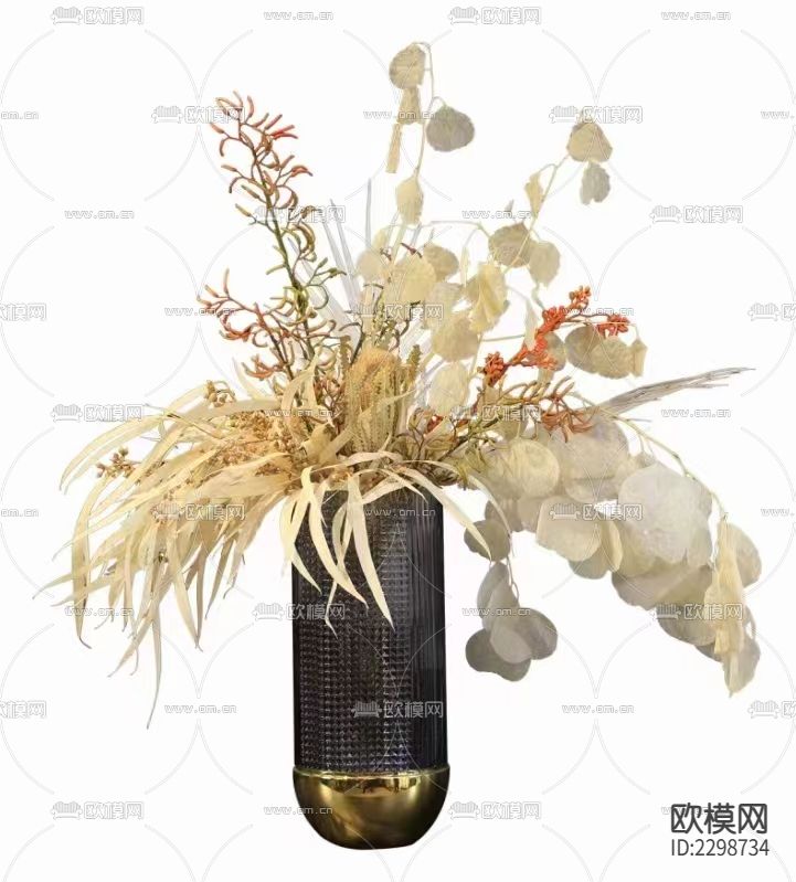 现代轻奢艺术插花下载