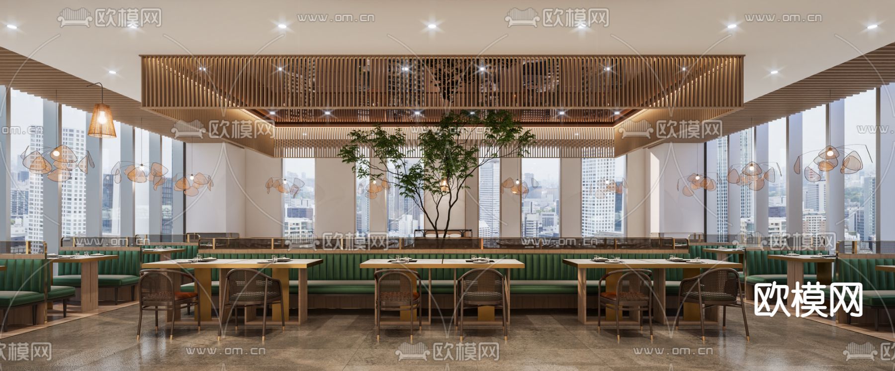 日式料理餐厅 铁板烧3D模型