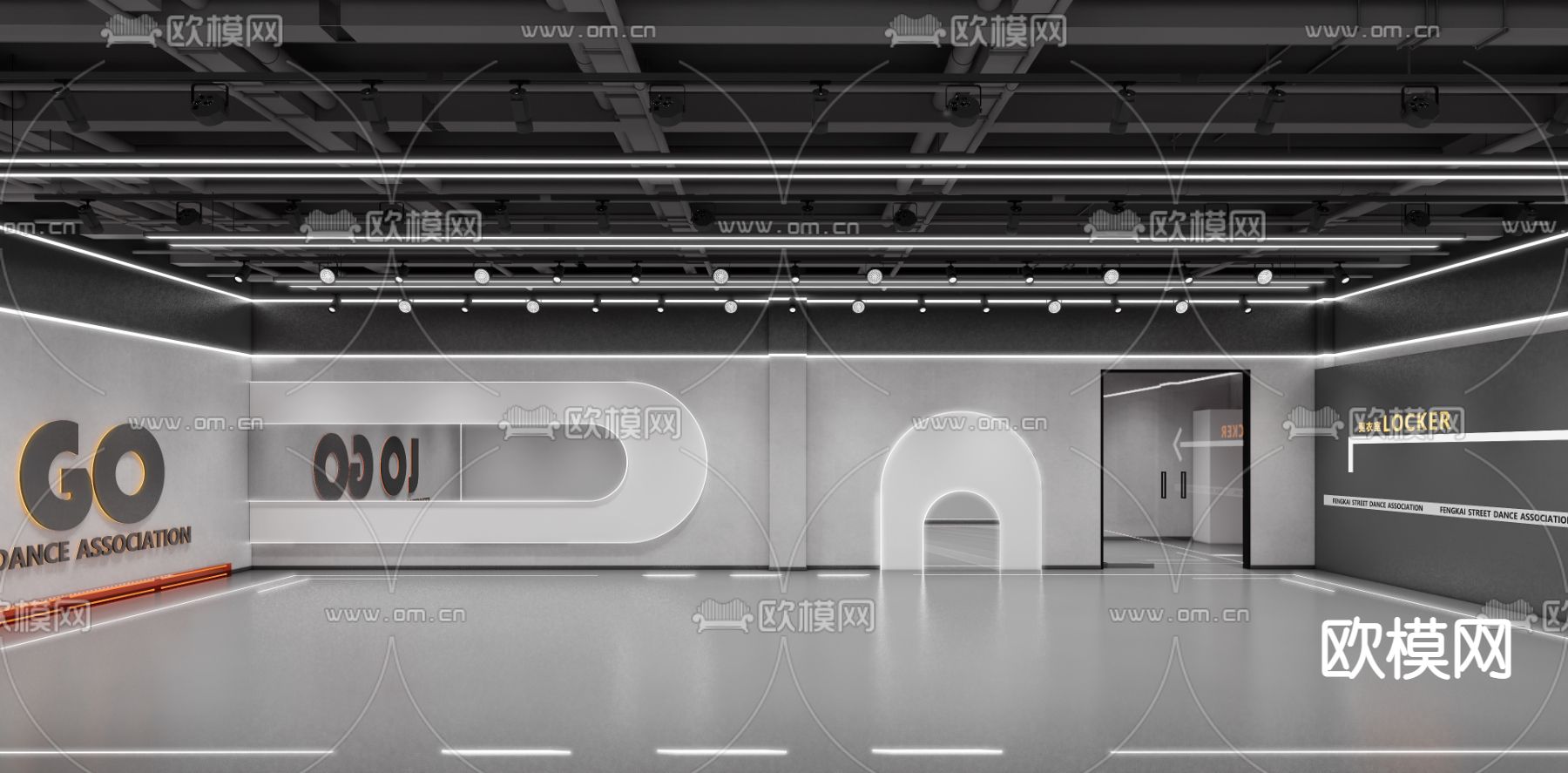 现代舞蹈教室su模型