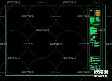 42个国外创意图框模板cad图库下载（渲染图5）