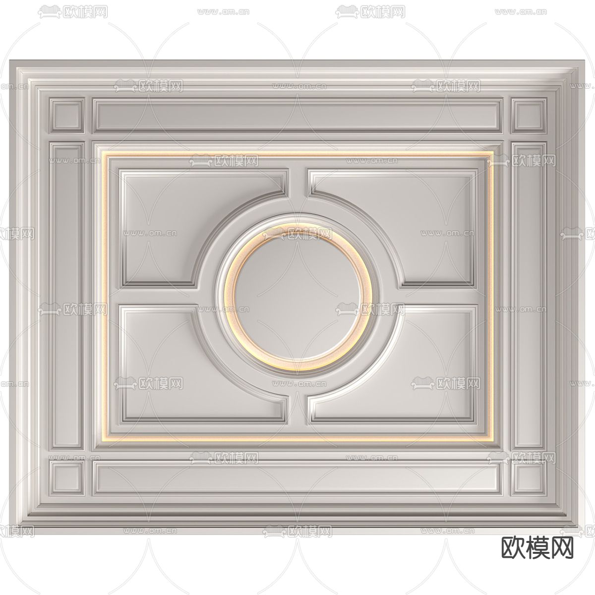 欧式天花吊顶 造型天花3d模型下载（渲染图1）