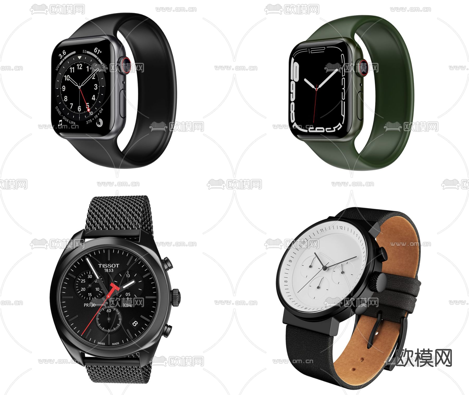 苹果手表 手环3d模型下载