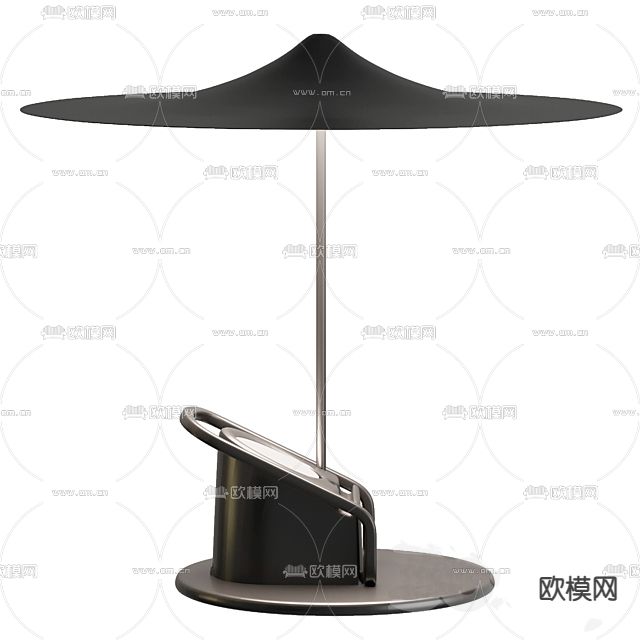 新中式简约户外休闲椅免费3d模型下载