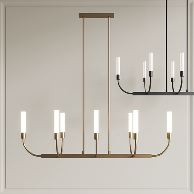 现代多头吊灯su模型