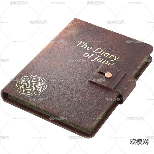 现代复古创意笔记本免费3d模型下载