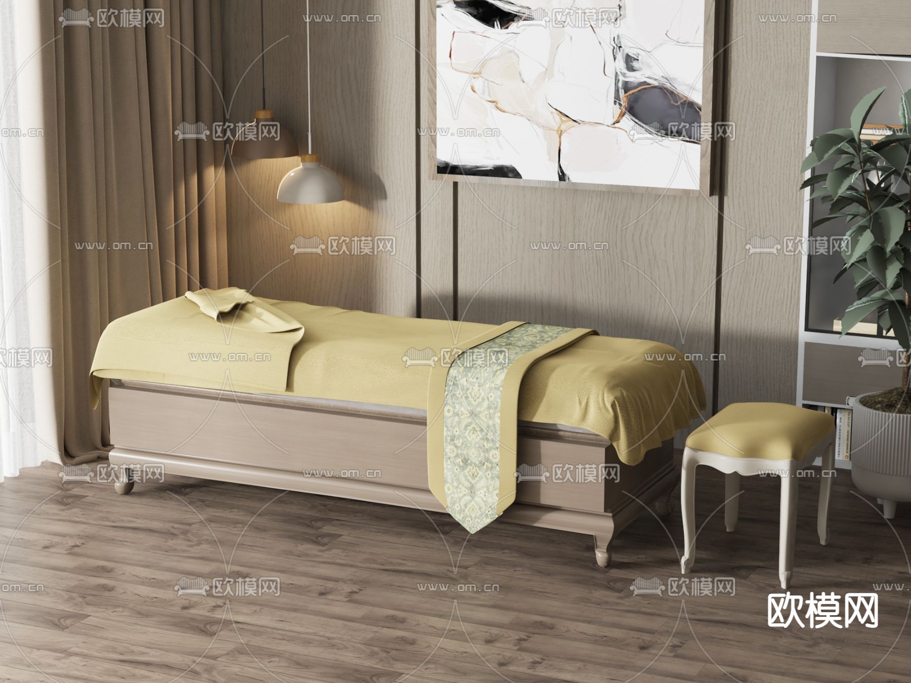 现代按摩椅 按摩床3d模型下载