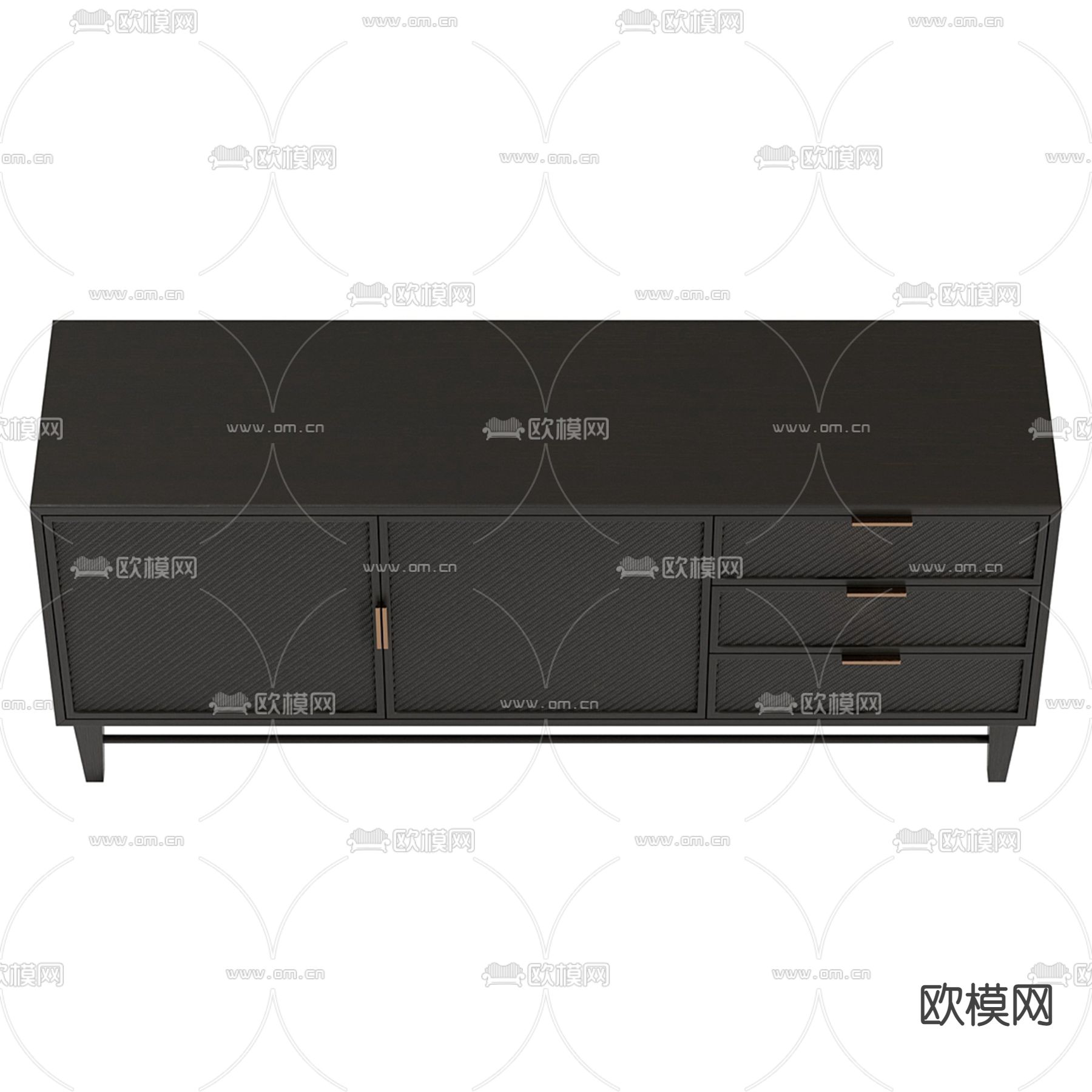 Mezzo 轻奢电视柜3d模型下载（渲染图4）