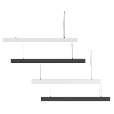  现代长条吊灯su模型 