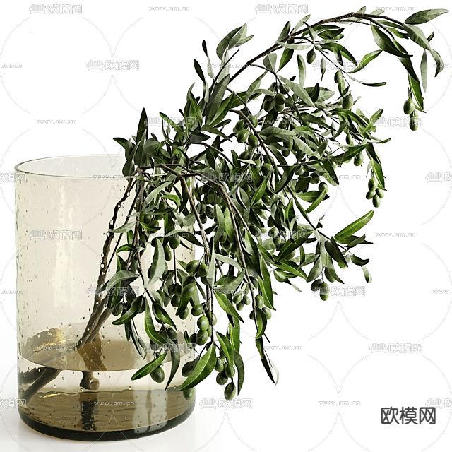 现代简约绿植盆栽免费3d模型下载