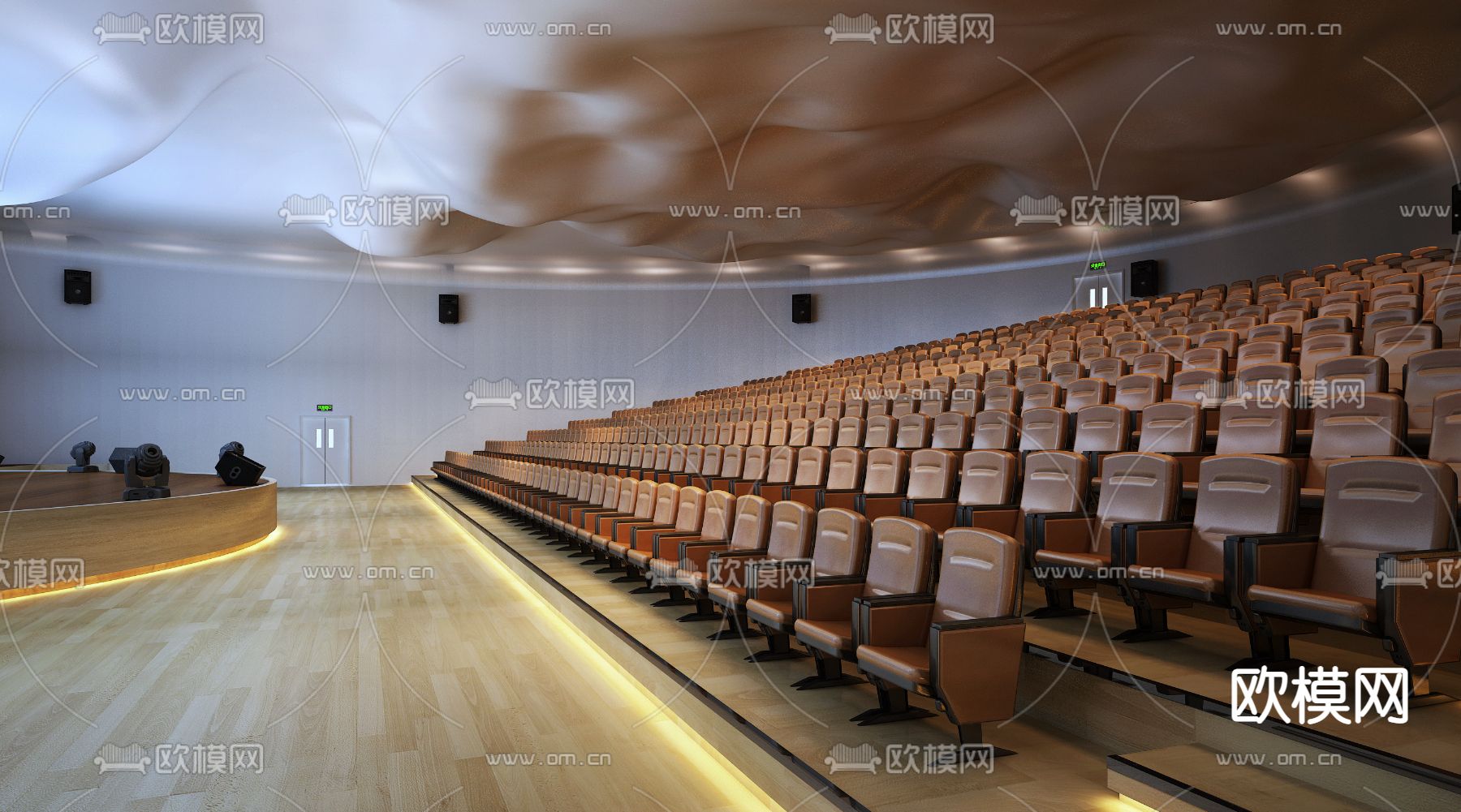 剧场 剧院 礼堂 报告厅3d模型下载