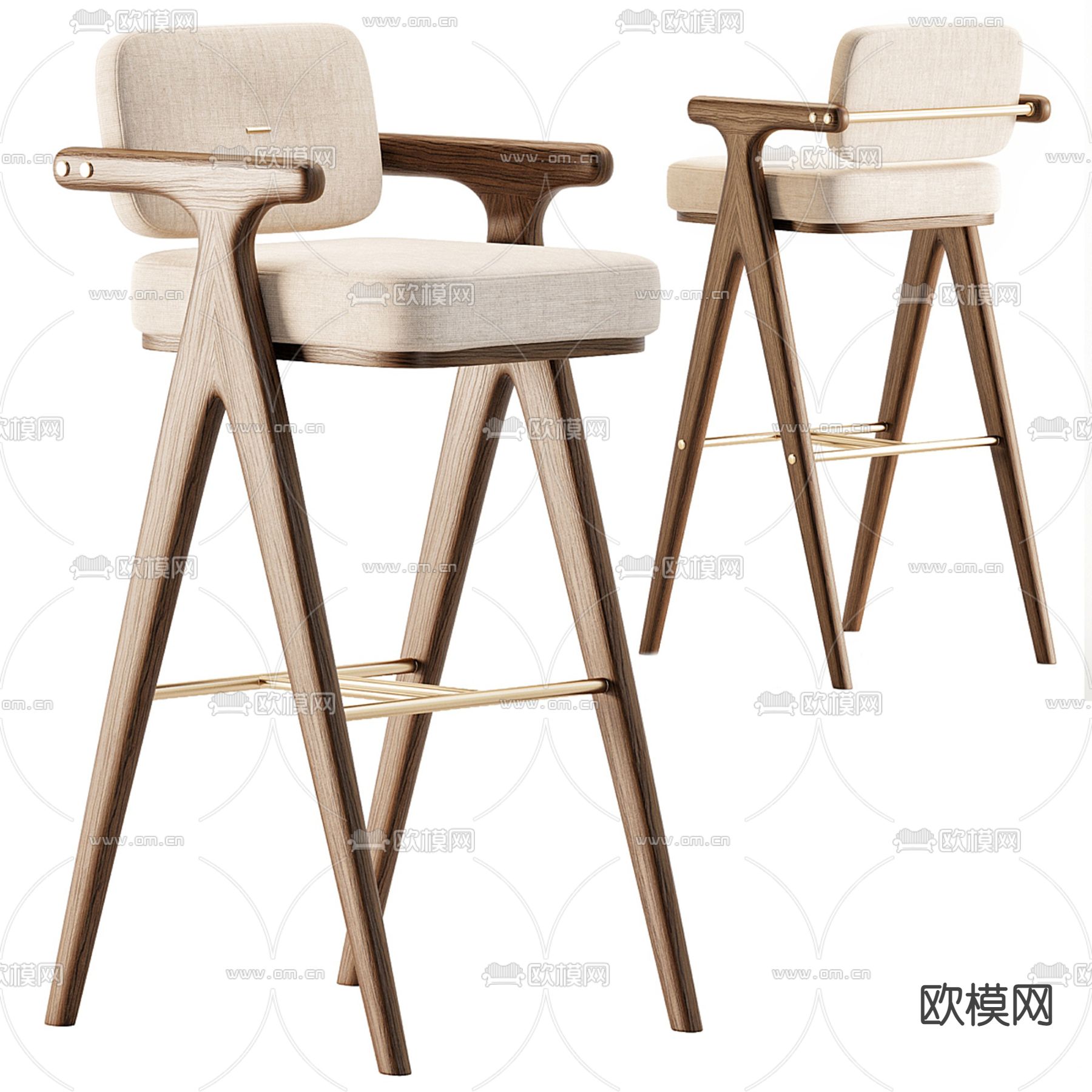 现代吧椅 吧凳su模型
