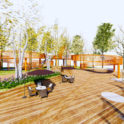 山地儿童乐园 游乐场su模型