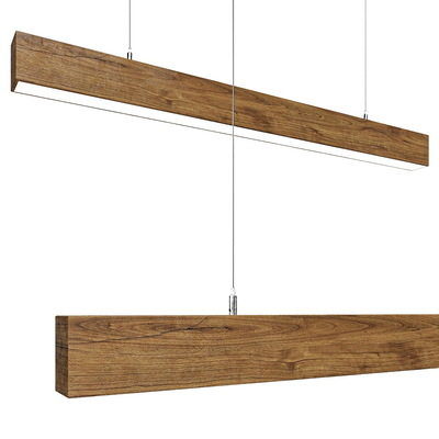  现代条形办公吊灯su模型 