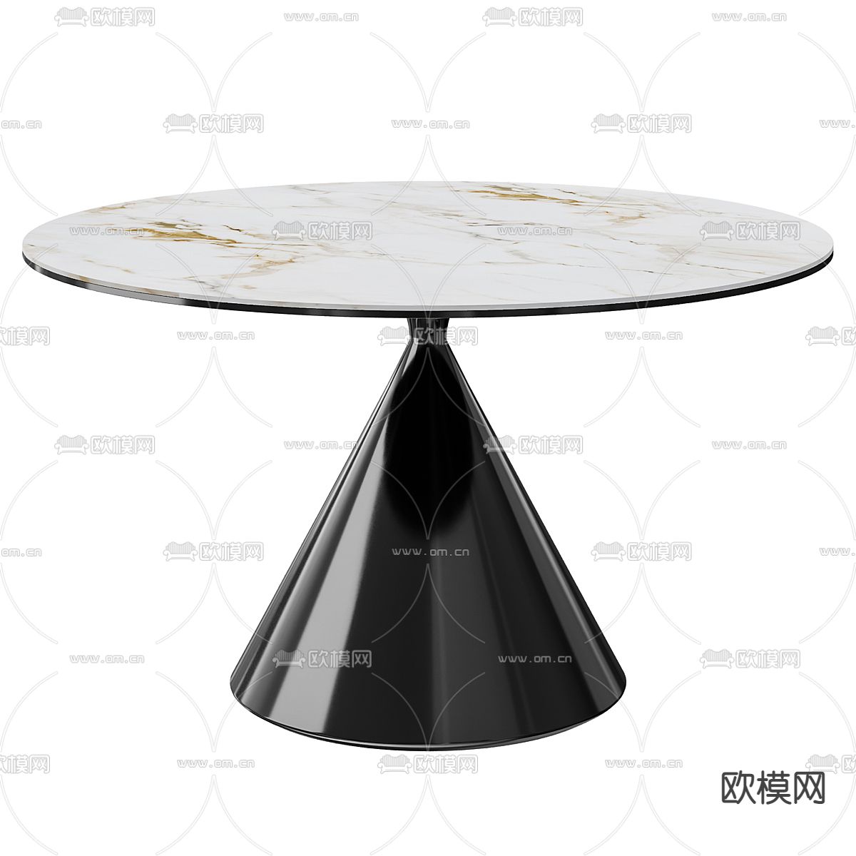 大理石圆桌 餐桌3d模型