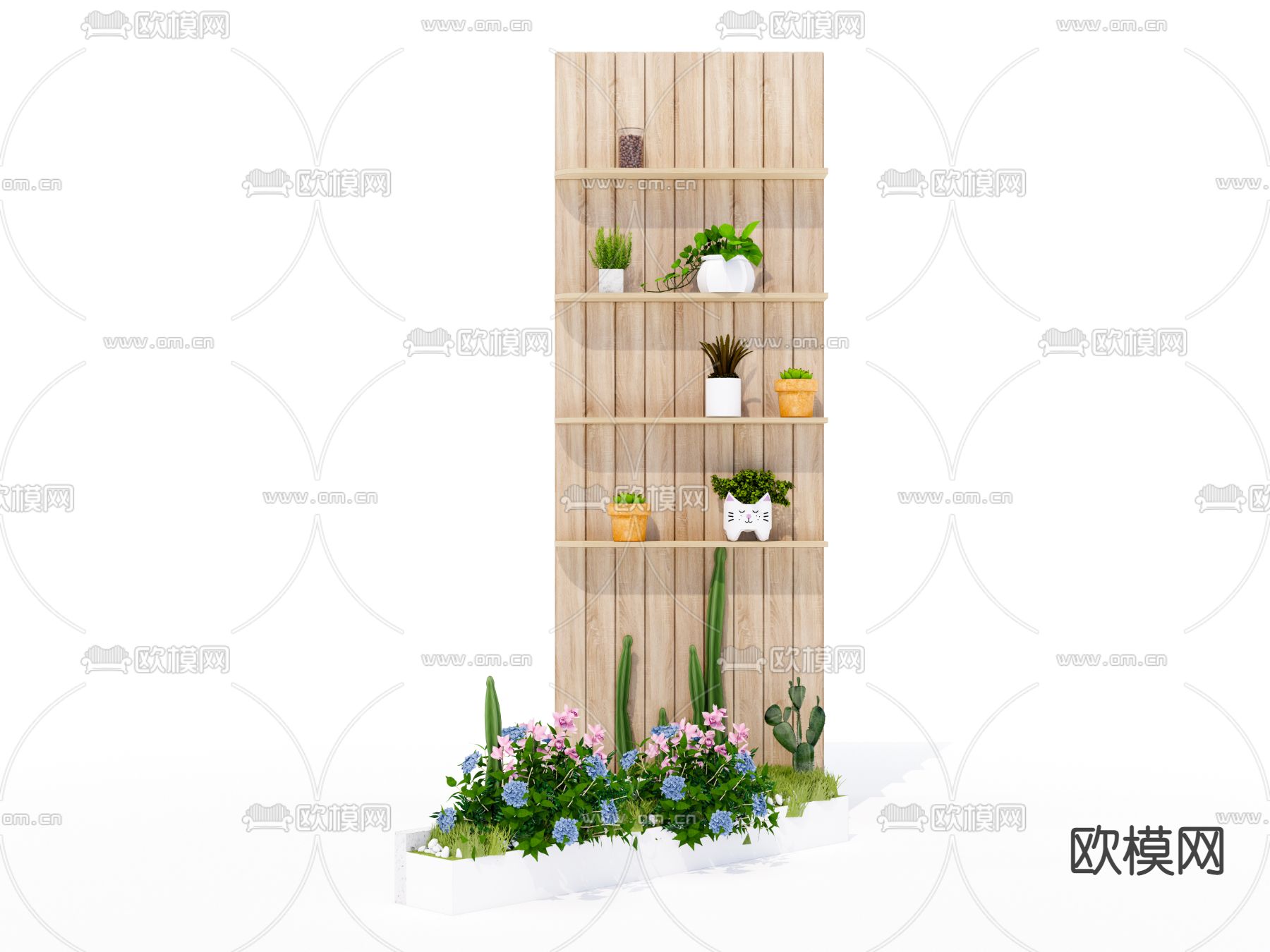 现代室内植物盆栽su模型下载（渲染图1）