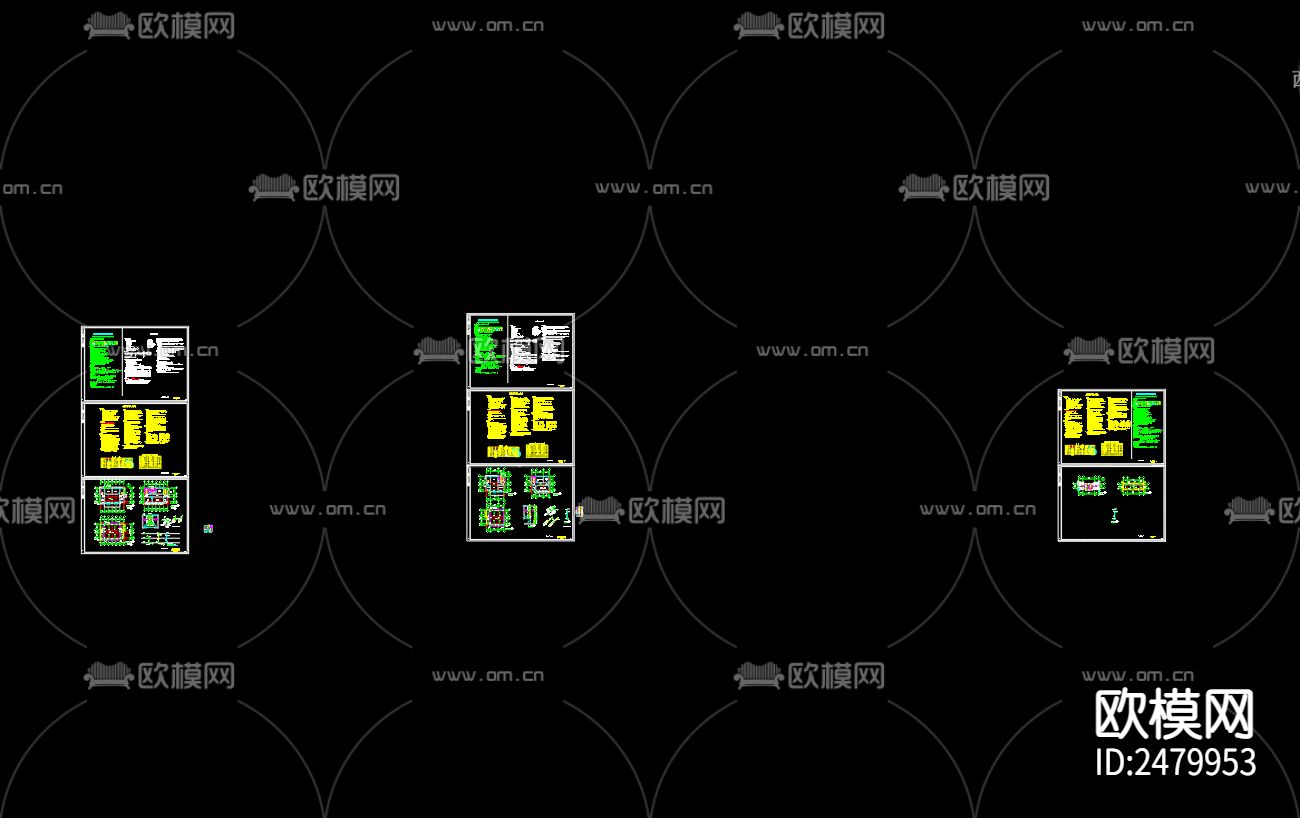 泗洪县城头乡滨湖花园小区物业用房给排水CAD施工图下载（渲染图4）