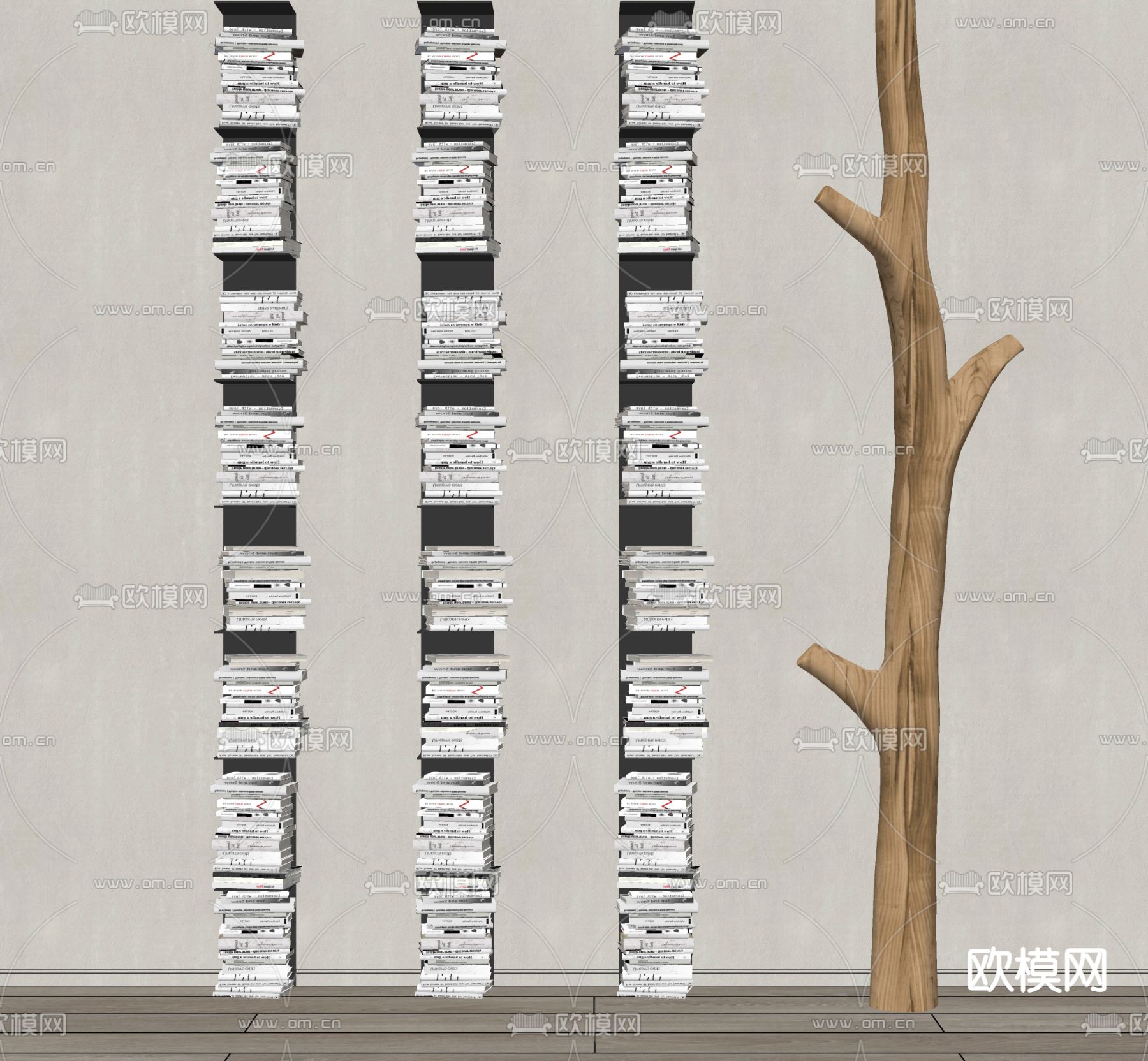 现代书架su模型