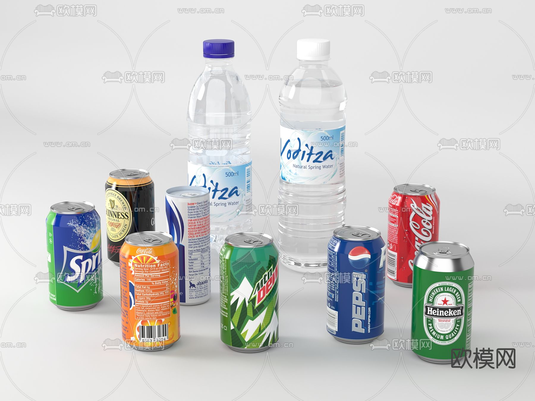 矿泉水 饮料 汽水3d模型下载