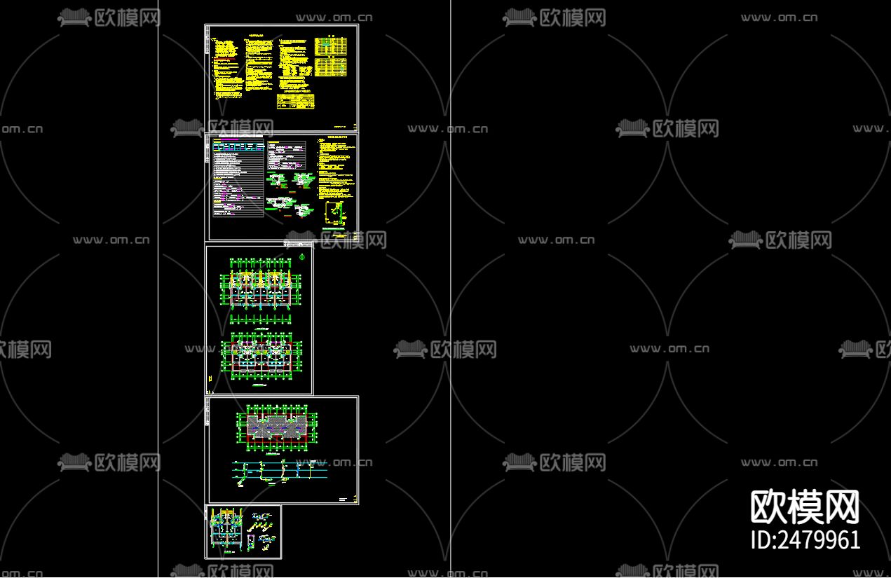 荆芋花乡小区改扩建工程6号楼给排水设计CAD施工图下载（渲染图3）