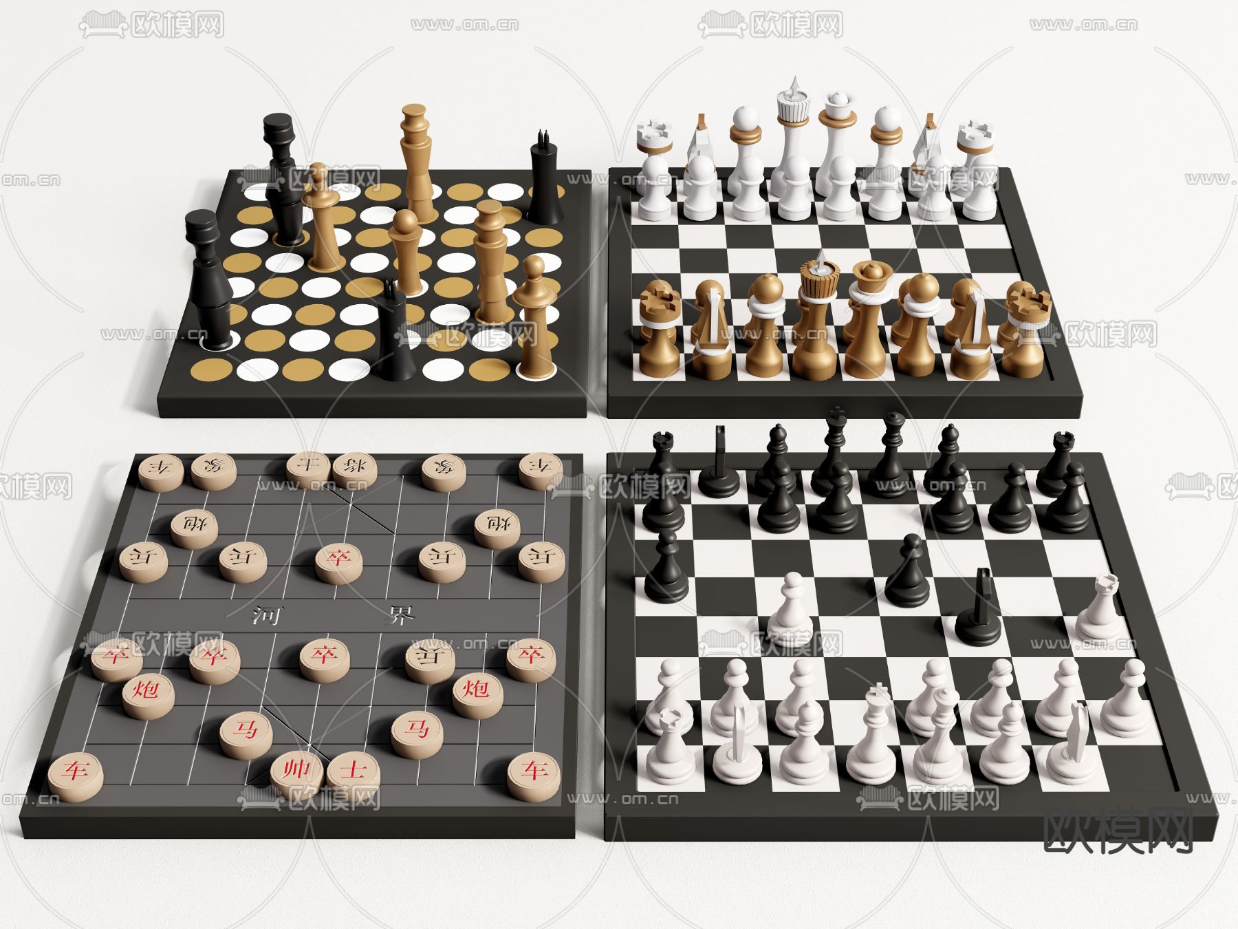 国际象棋 围棋3d模型下载