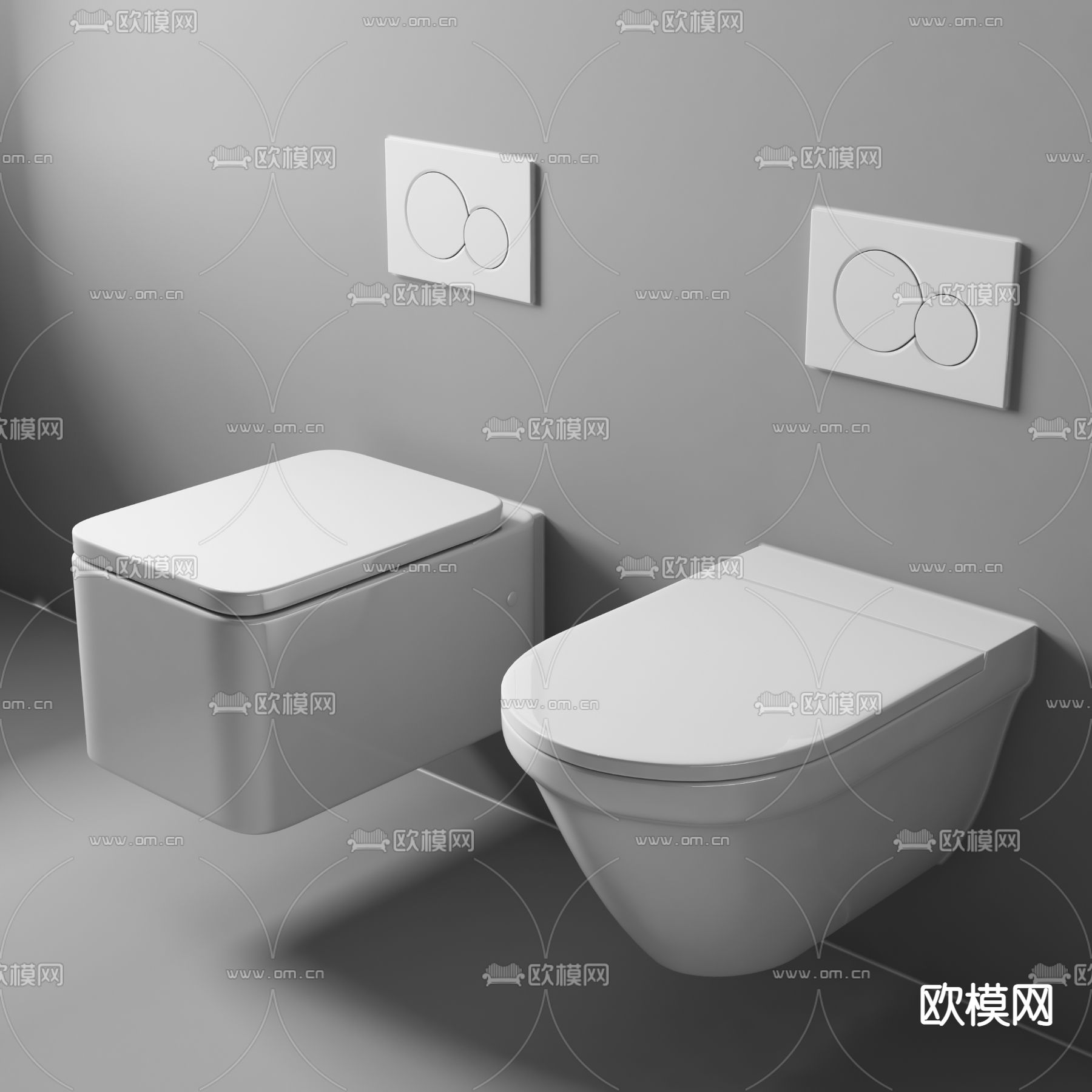 智能马桶 坐便器3d模型下载