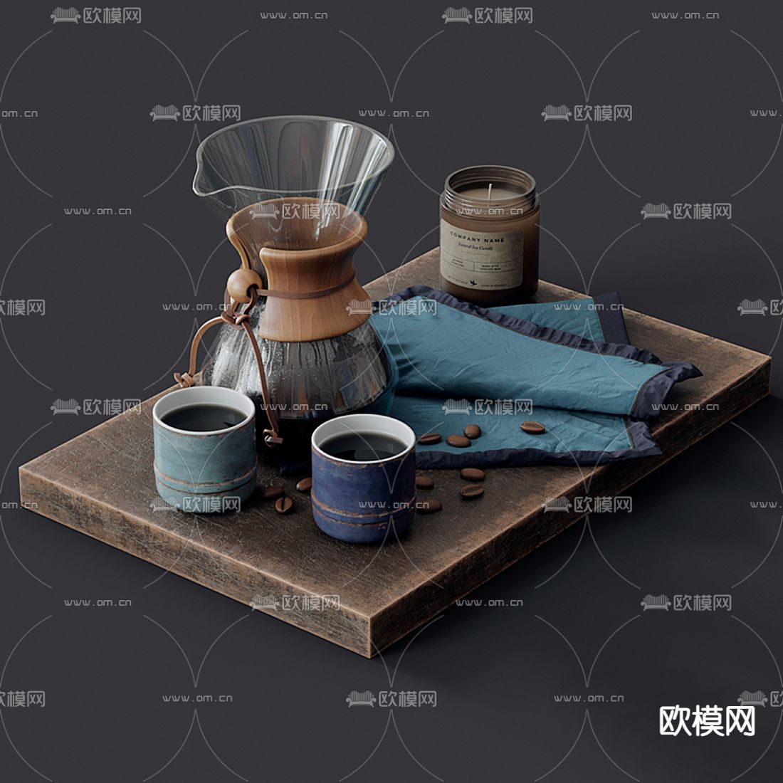 咖啡3d模型下载（渲染图4）