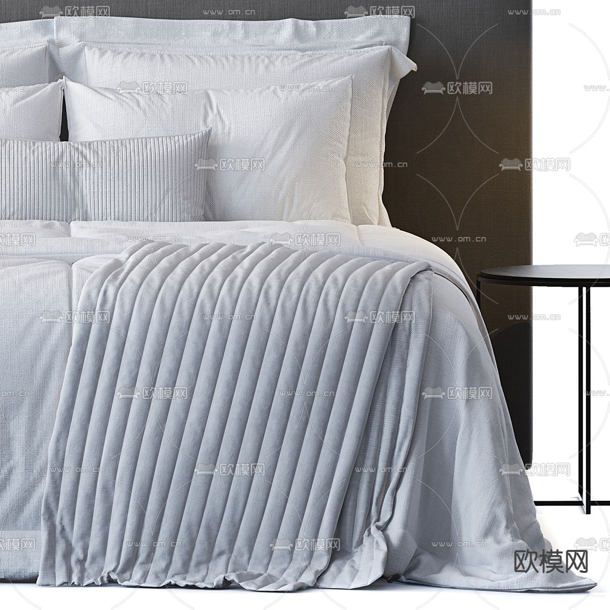 B&B Italia 双人床3d模型下载（渲染图2）