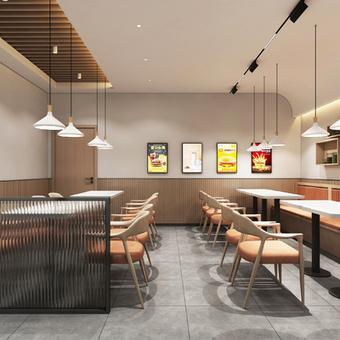 现代汉堡店3d模型