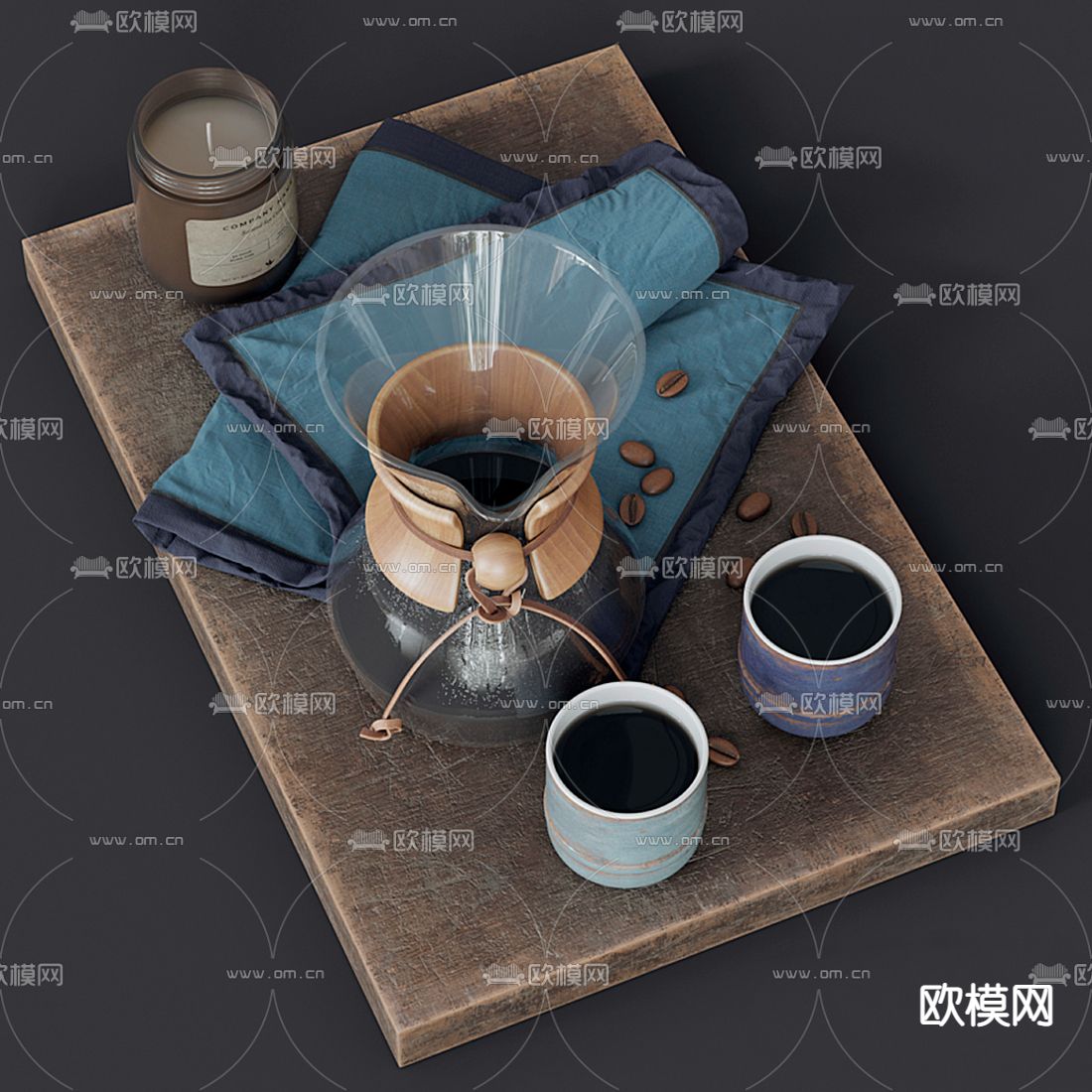 咖啡3d模型下载（渲染图1）