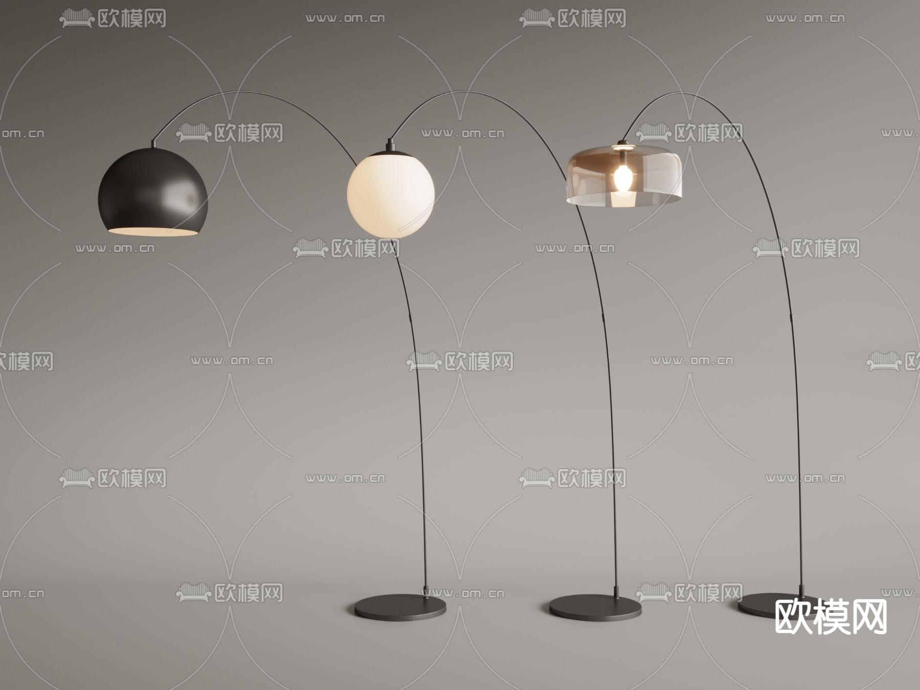 现代落地灯3d模型下载