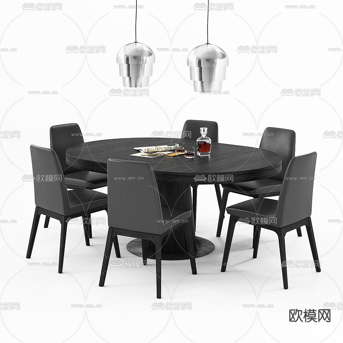 BoConcept 餐桌椅su模型下载（渲染图3）