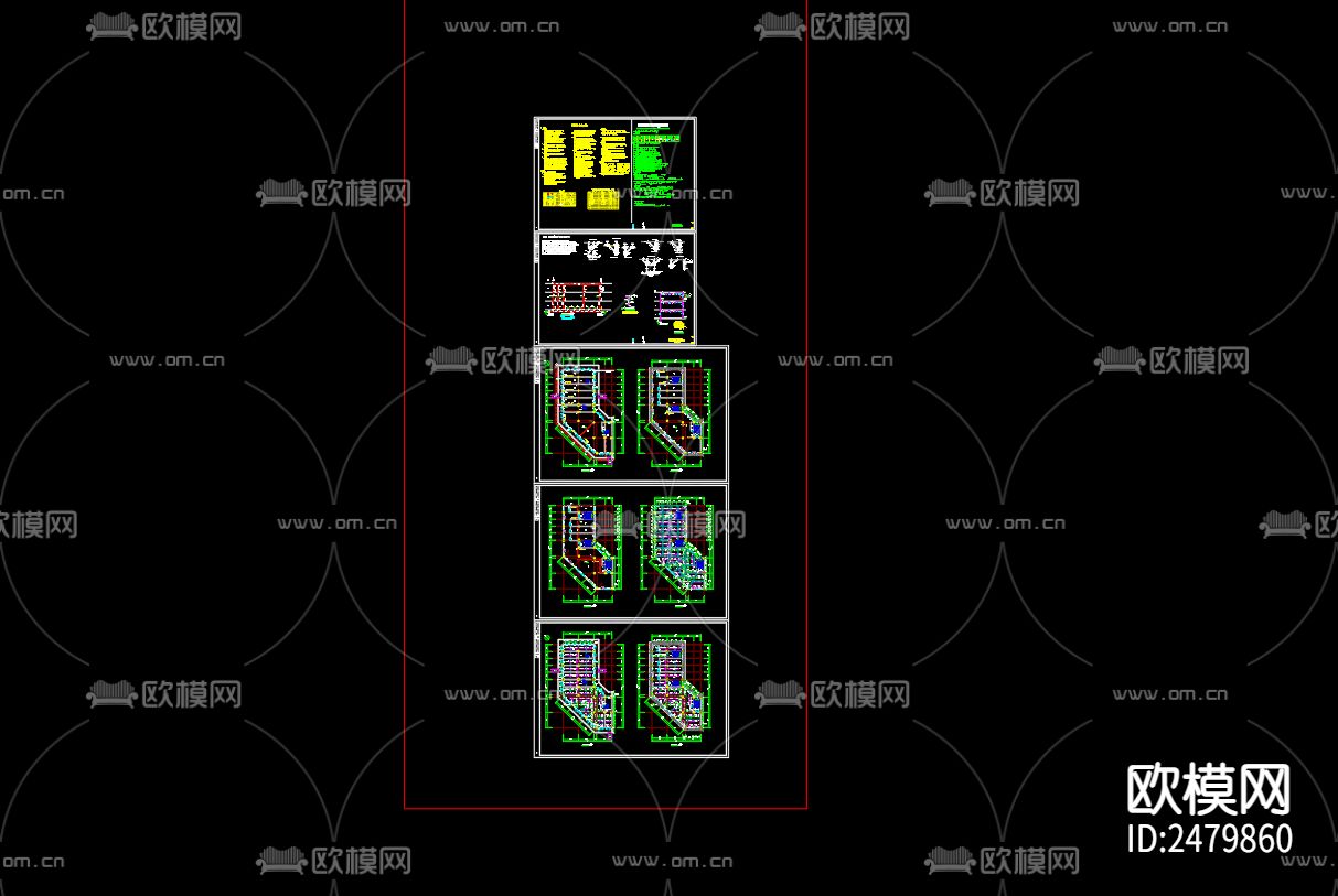 龙集镇三和古街10号楼给排水cad施工图下载（渲染图1）