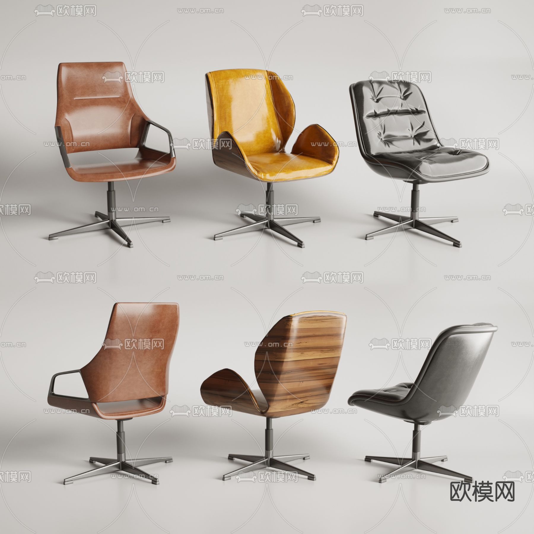 办公椅 会议椅 洽谈椅 职员椅3d模型下载