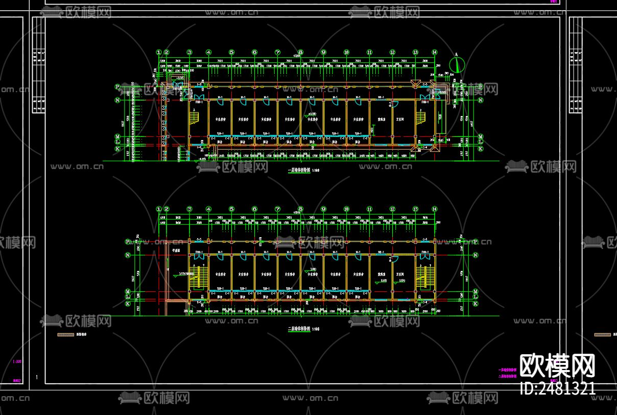 石集学校食堂改造给排水cad施工图下载（渲染图3）