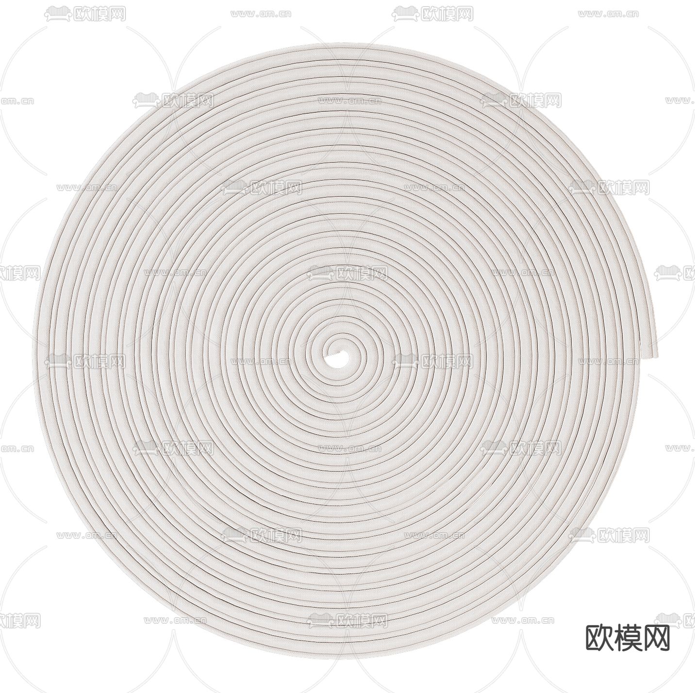 现代地毯 圆毯3d模型下载（渲染图2）